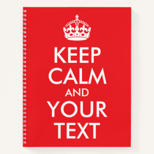 赤と白保CalmとYour Text ノートブック