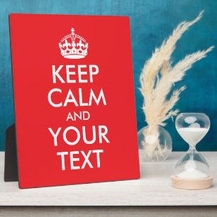 赤と白保CalmとYour Text フォトプラーク