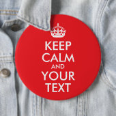赤と白保CalmとYour Text 缶バッジ (インサイチュ)