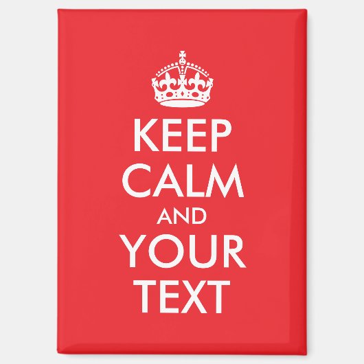 赤と白保Calm Parody マグネット (正面)