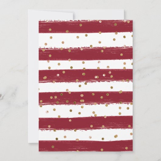 赤と白冬の花フレーム50誕生日 招待状 (裏面)