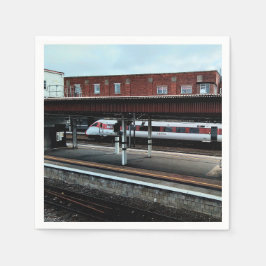 赤と白列車 スタンダードカクテルナプキン