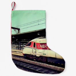 赤と白列車 スモールクリスマスストッキング