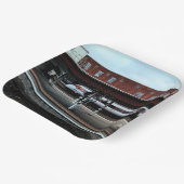 赤と白列車 ペーパープレート (傾斜あり)