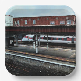 赤と白列車 ペーパープレート