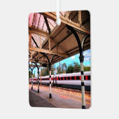 赤と白列車 メタルオーナメント (正面左)