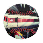 赤と白列車 野球ボール (裏面)