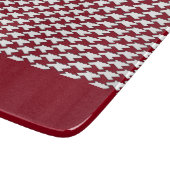 赤と白千鳥格子の模様 カッティングボード (角)