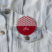 赤と白千鳥格子の模様 缶バッジ (インサイチュ)