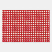 赤と白千鳥格子の ラッピングペーパーシート (正面)