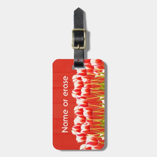 赤と白口 ラゲッジタグ (正面縦)