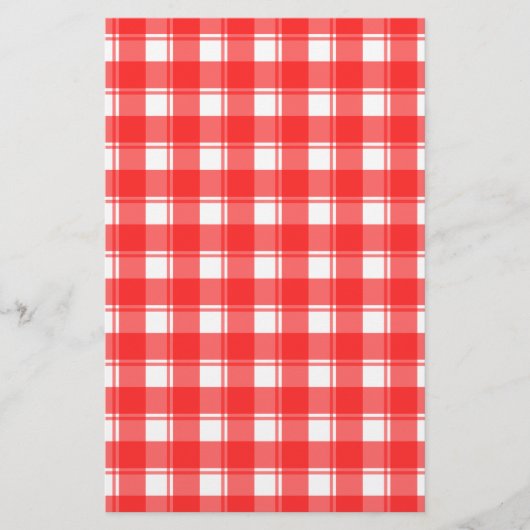 赤と白国のプストライプのライド 便箋 (正面)