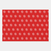 赤と白実在雪片ラッピング紙 ラッピングペーパーシート (正面)