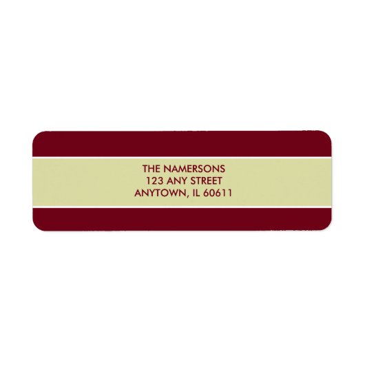 赤と白差出人住所ラベル ラベル (正面)