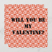 赤と白市松模様にハート (正面/裏面)