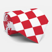 赤と白市松模様にフラスタイリッシュグ ネクタイ (ロール)