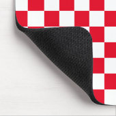 赤と白市松模様に型 マウスパッド (コーナー)