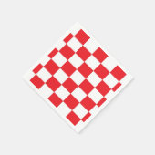 赤と白市松模様に紙 スタンダードカクテルナプキン (角)