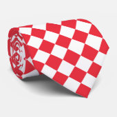 赤と白市松模様に結び ネクタイ (ロール)