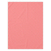 赤と白市松模様に テーブルクロス (正面)