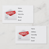 赤と白所有地の売却実在用 名刺 (正面/裏面)