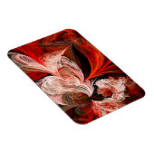 赤と白抽象芸術羽根磁石 マグネット (右側)