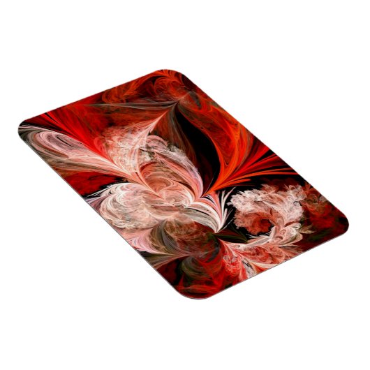 赤と白抽象芸術羽根磁石 マグネット (右側)