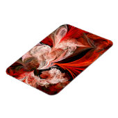 赤と白抽象芸術羽根磁石 マグネット (左側)