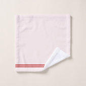 赤と白抽象芸術 バスタオルセット (ウォッシュタオル)