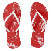 赤と白抽象芸術 ビーチサンダル (ソール)