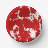 赤と白抽象芸術 ペーパーボウル (正面)