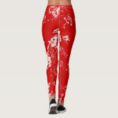 赤と白抽象芸術 レギンス (裏面)