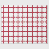 赤と白方形 ラッピングペーパー (フラット)