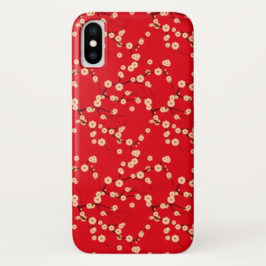 赤と白日本のさくらんぼ Case-Mate iPhoneケース (裏面)