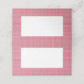 赤と白格子状市松模様に模様 |休日 プレイスカード (外部開封)