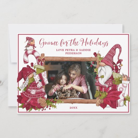 赤と白格言の写真 シーズンカード (正面)