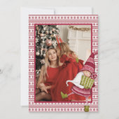 赤と白格言写真クリスマス シーズンカード (正面)