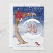 赤と白格言種グローブクリスマス シーズンカード (正面)