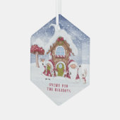 赤と白格言 ガラスオーナメント (正面左)