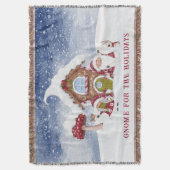 赤と白格言 スローブランケット (正面縦)