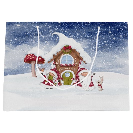 赤と白格言 ラージペーパーバッグ (正面)