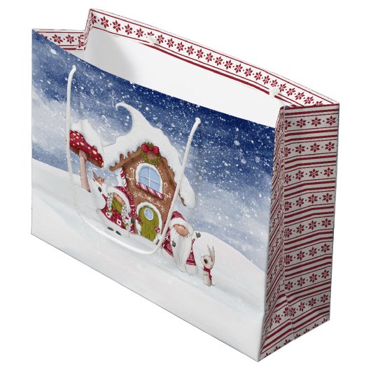 赤と白格言 ラージペーパーバッグ (正面アングル)