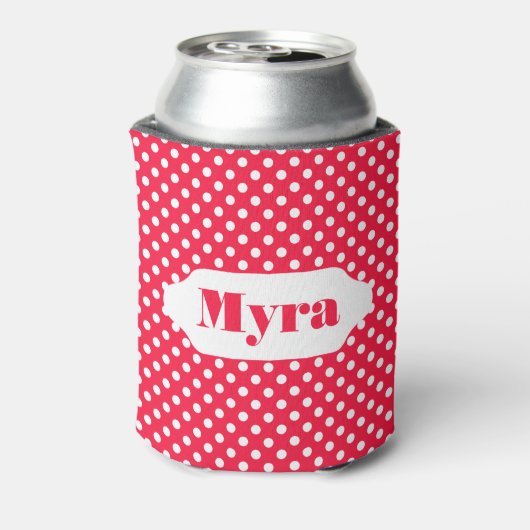 赤と白水玉模様カスタム缶クーラー 缶クーラー (缶裏面)