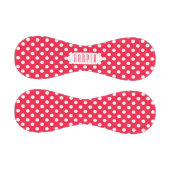 赤と白水玉模様カスタム野球 野球ボール (パネル)