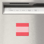 赤と白水玉模様パターン。ざらざら。 マグネット (インサイチュ (食洗機))