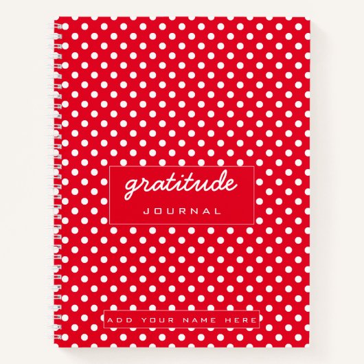 赤と白水玉模様謝恩 ノートブック (正面)