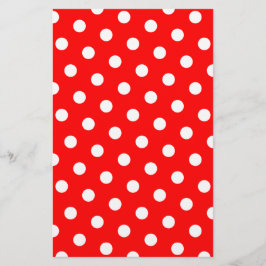 赤と白水玉模様