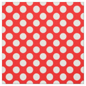 赤と白水玉模様 ファブリック (見本)