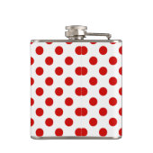 赤と白水玉模様 フラスク (裏面)