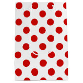 赤と白水玉模様 ミディアムペーパーバッグ (裏面)